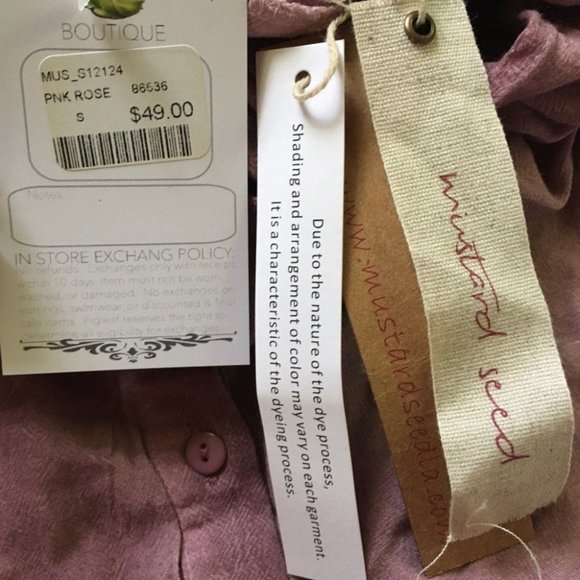 Button Up Mauve Maxi Summer Dress Size Small - Picture 4 of 4